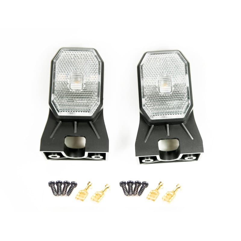 Web Truck Feux de gabarit Feux de gabarit latéraux Feux de position avec support LED blanc 1 set=2 pièces remorque camion carava