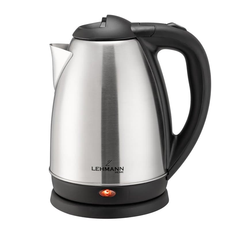 Lehmann Bouilloire électrique en acier inoxydable 1,8 L, puissante bouilloire électrique 2200W, pour bébé, thé, café, arrêt auto