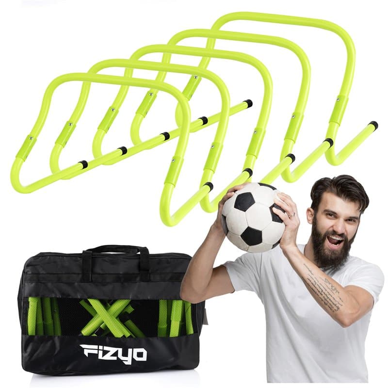Fizyo Haies d'entraînement réglables Set de 5 pour la Coordination, l'agilité, la Condition Physique et Les Exercices de Footbal
