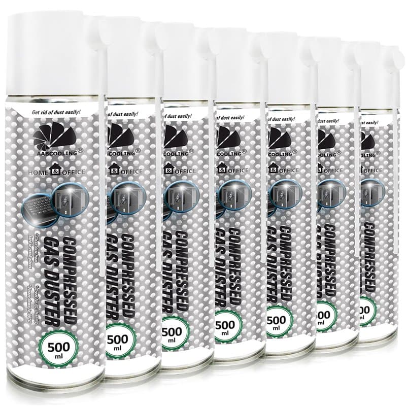Fournitures de bureau 7x 500ml AABCOOLING Home&Office Bombe a Air Comprimé Gas Duster K2, Dépoussiérant Informatique, Nettoyage