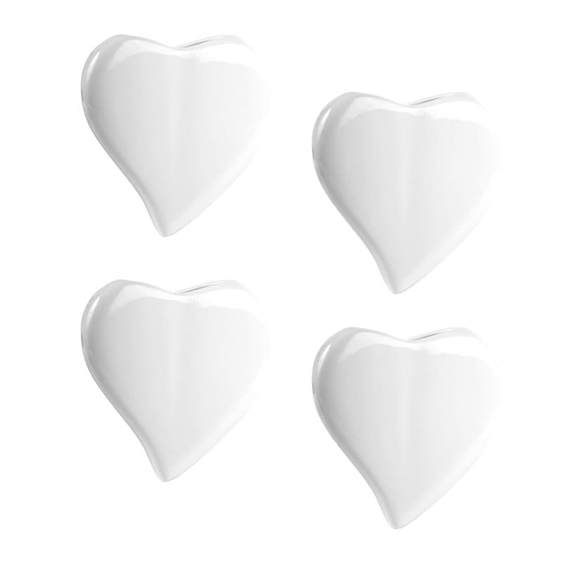 Humidificateurs, lot de 4 en céramique "cœur", plat, pour fixation au radiateur/chauffages, évaporateur d'eau, diffuseurs, vase