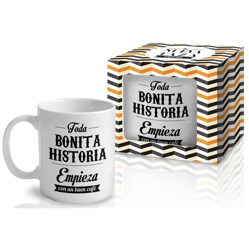 Mug de petit déjeuner en céramique 300 ml, un cadeau original. en blanc avec motivant phrases – Tú Puedes con todo Y Plus rapide