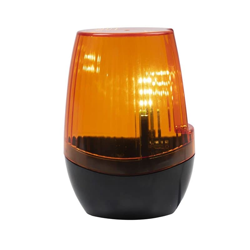 Lampe témoin d'ouverture PNI LMP130, LED, 12-265V, clignotante, pour portails autoportants, IP54, Orange/Noir, Orange/Noir