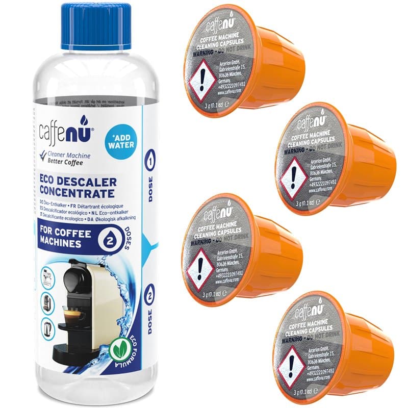Caffenu | Kit détartrage nespresso et machine à café avec capsules nettoyantes | Complétez votre kit de Barista | capsules netto