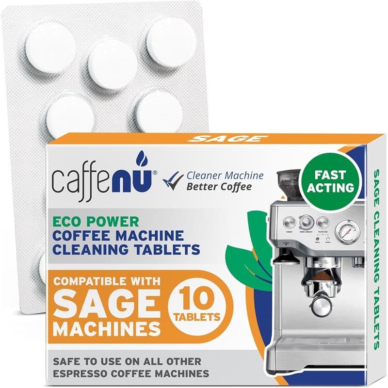 Caffenu Breville & Sage Tablettes de nettoyage pour café 10 x 1,4 g | Tablette nettoyante pour intérieur de votre machine Expres