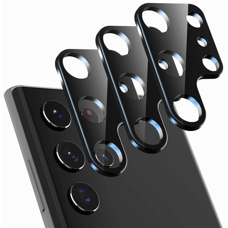 Diruite 3 Pièces Caméra Arrière Protecteur Compatible avec Samsung Galaxy S22 Ultra Protection Caméra,Verre Trempé Haute Définit