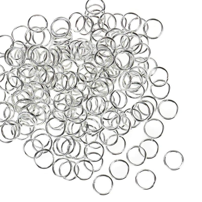 Keys-Cut - Pack de 100 Anneaux en Nickel pour Porte-Clés - 25 mm chacun