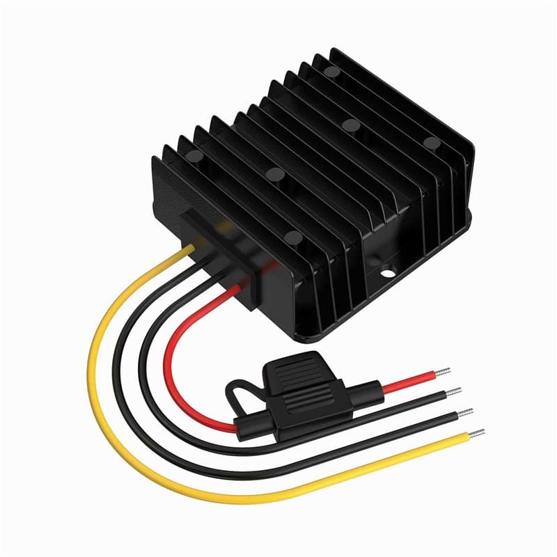 Abaisseur de Tension 24V à 12V, Transformateur 24v 12v réducteur de Tension 30A 360W avec Fusible étanche, Transformateur de Ten