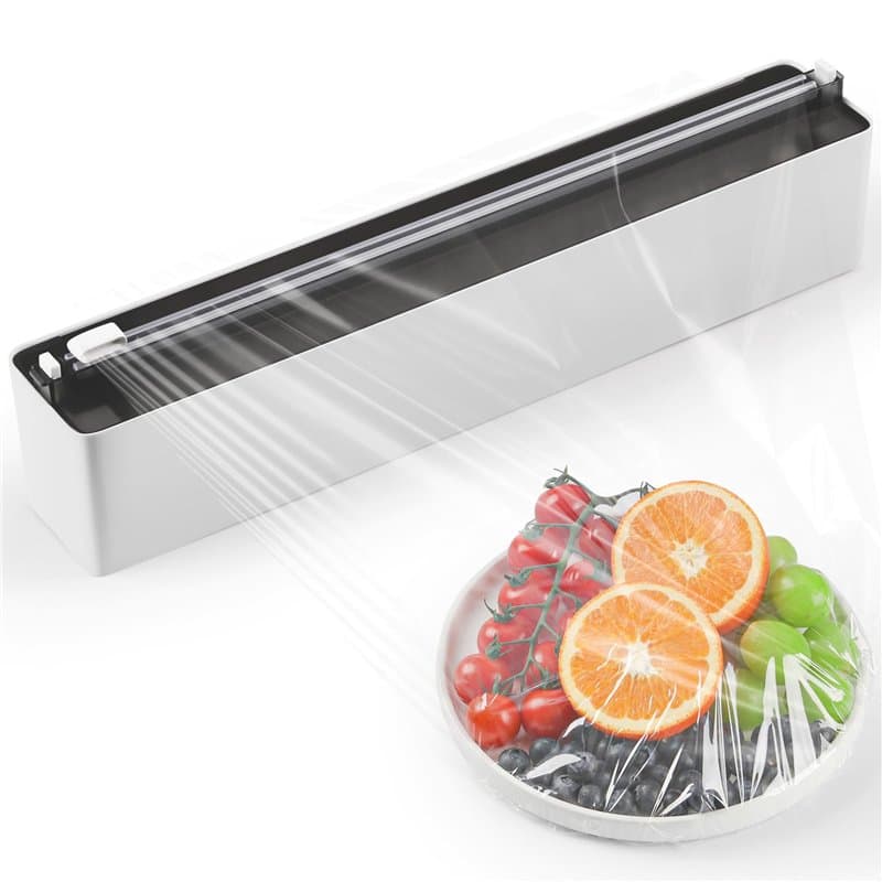 Quasziwa Derouleur Film Alimentaire - Fixation Magnétique et Murale sans Perçage, Distributeur Papier Aluminium et Film pour Org