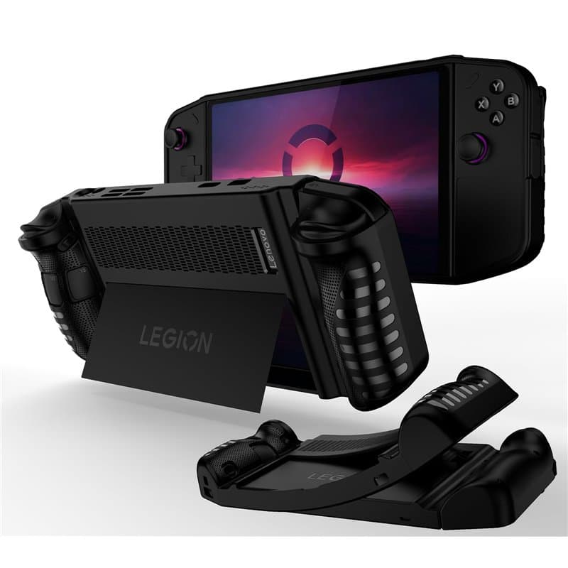 GIOPUEY Coque Compatible avec Lenovo Legion Go, Pare Chocs TPU Souple Etui Protection - Antidérapant - Facile à Saisir - Black