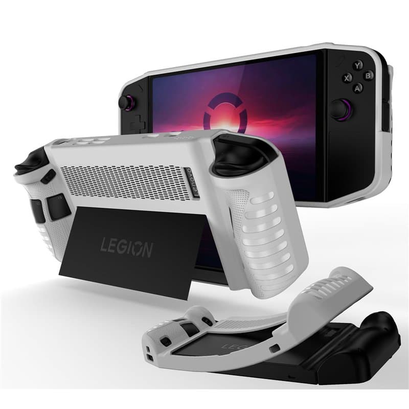 GIOPUEY Coque Compatible avec Lenovo Legion Go, Pare Chocs TPU Souple Etui Protection - Antidérapant - Facile à Saisir - White