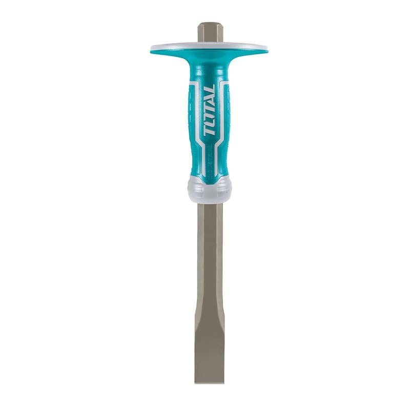 Total Tools - Coupeur à froid - Pointe 305 x 25 mm x base 19 mm - Ciseau de maçon pour couper du fer ou de la pierre avec un mar