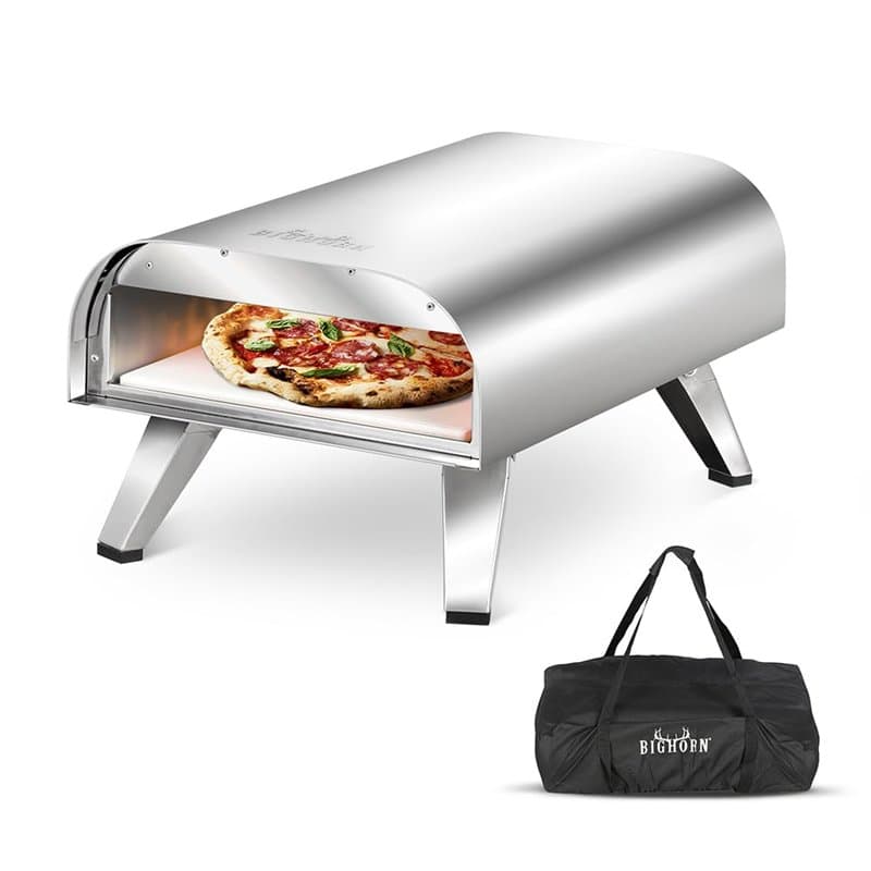 BIGHORN Four à pizza au gaz portable,pieds pliable;four à pizza portable