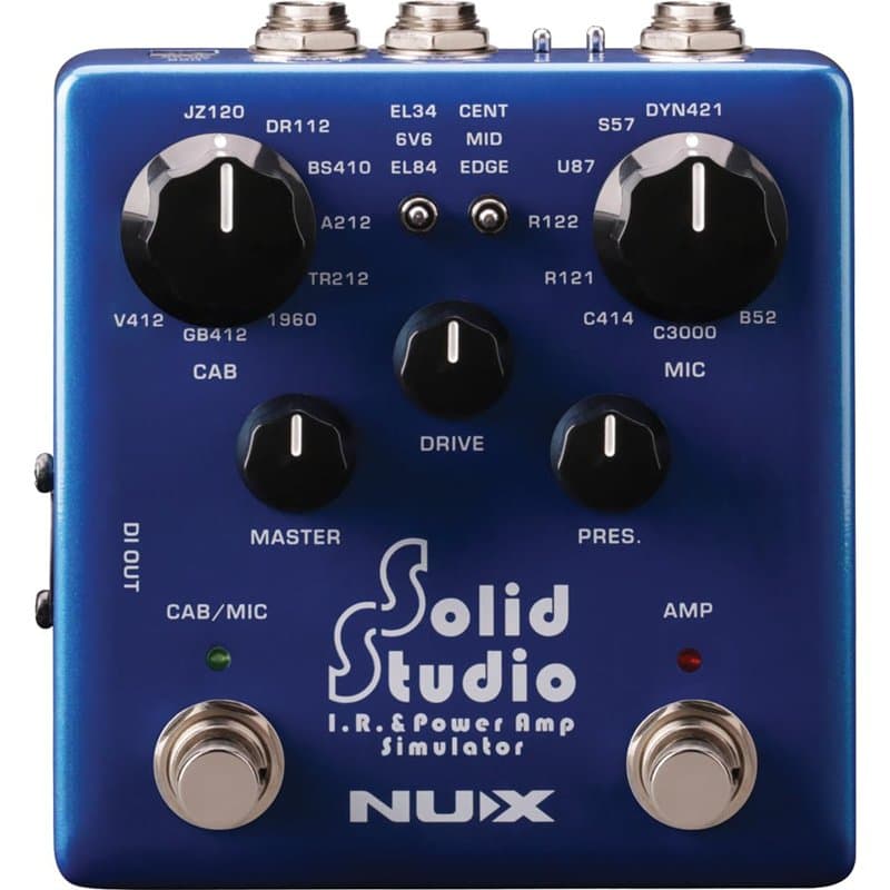 Nux NSS-5 Solid Studio IR & Power Amp Simulator, Simulateur de haut-parleur (8 simulations de type de microphone, 3 modèles de t