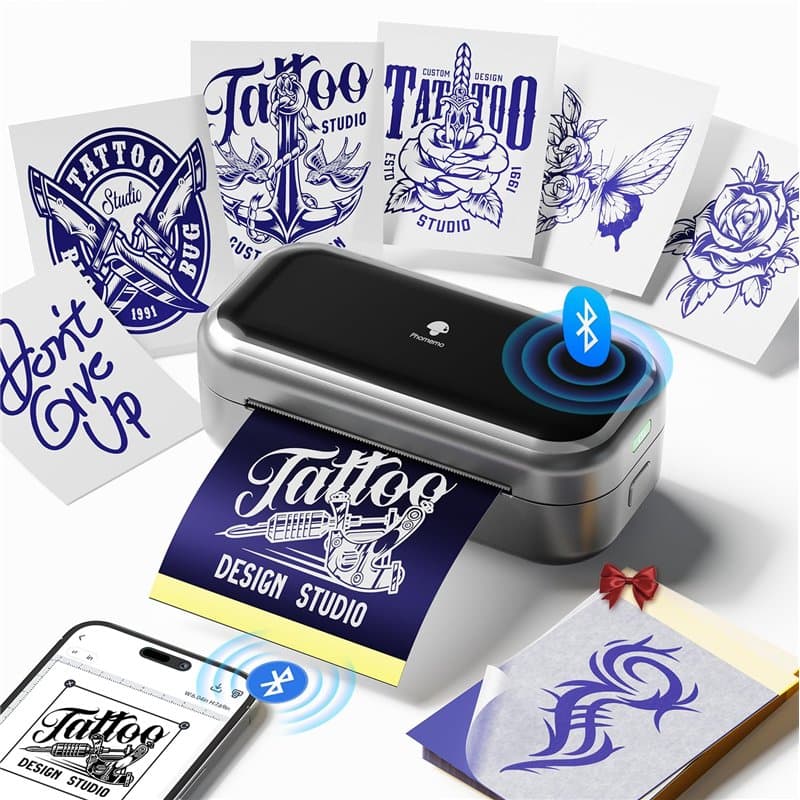 Phomemo TP31 Thermocopieur Tatouage, 2025 Upgraded Imprimante Tatouage Imprimante Stencil Tatouage avec 30 Feuilles Papier Trans