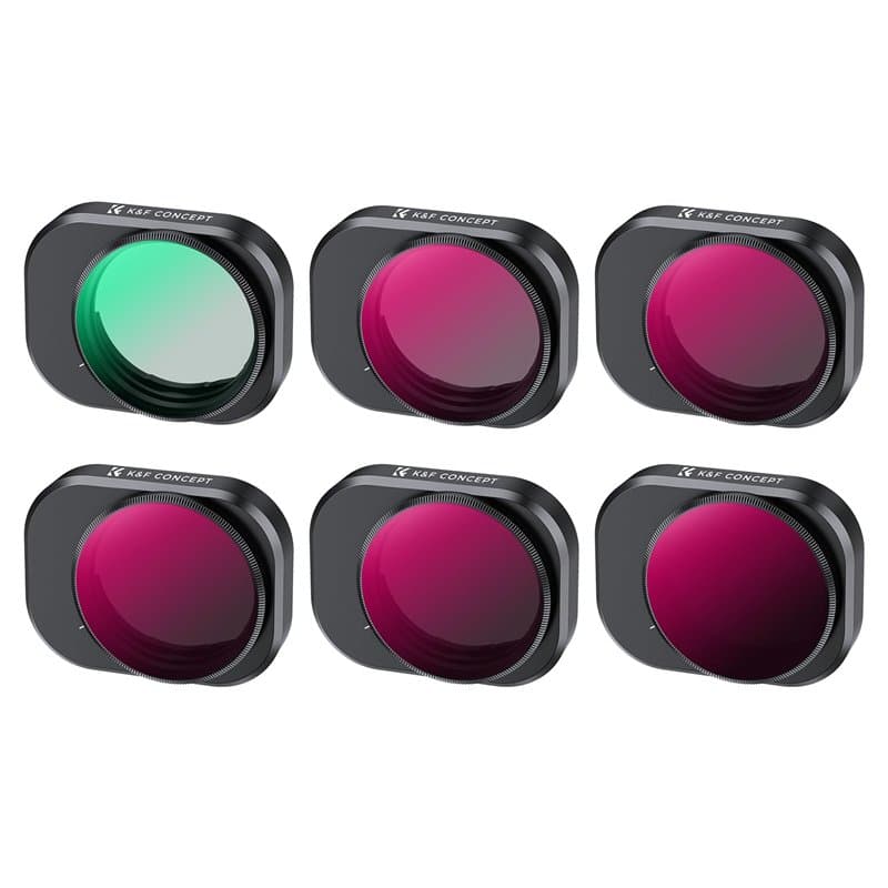 K&F Concept Filtre CPL+ND4&PL+ND8&PL+ND16&PL+ND32&PL+ND64&PL Compatible avec DJI Mini 4 Pro Nano-revêtements Étanche Anti des Ra