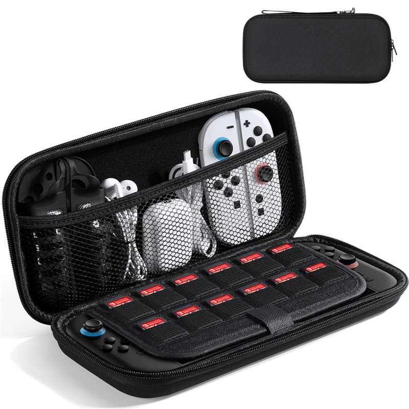 DUX DUCIS Étui Rigide pour Nintendo Switch 2 (2025), Housse de Transport Antichoc avec Double Fermeture Éclair, 12 Emplacements