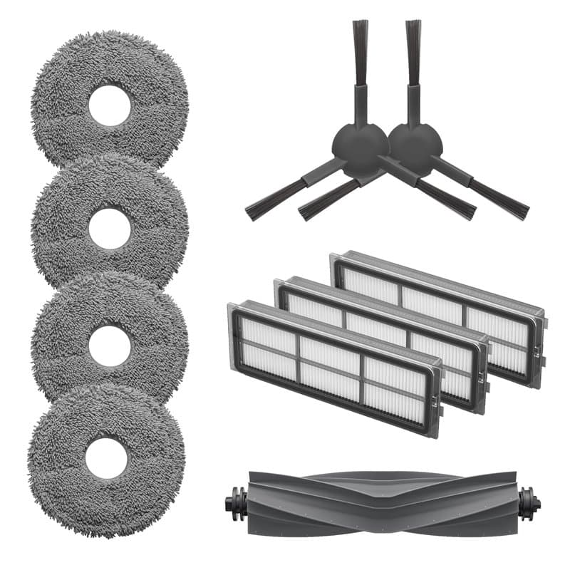 Kit d'accessoires Dreame pour Dreamebot L10s Pro, comprenant 1 brosse principale, 2 brosses latérales, 3 filtres à poussière, 2