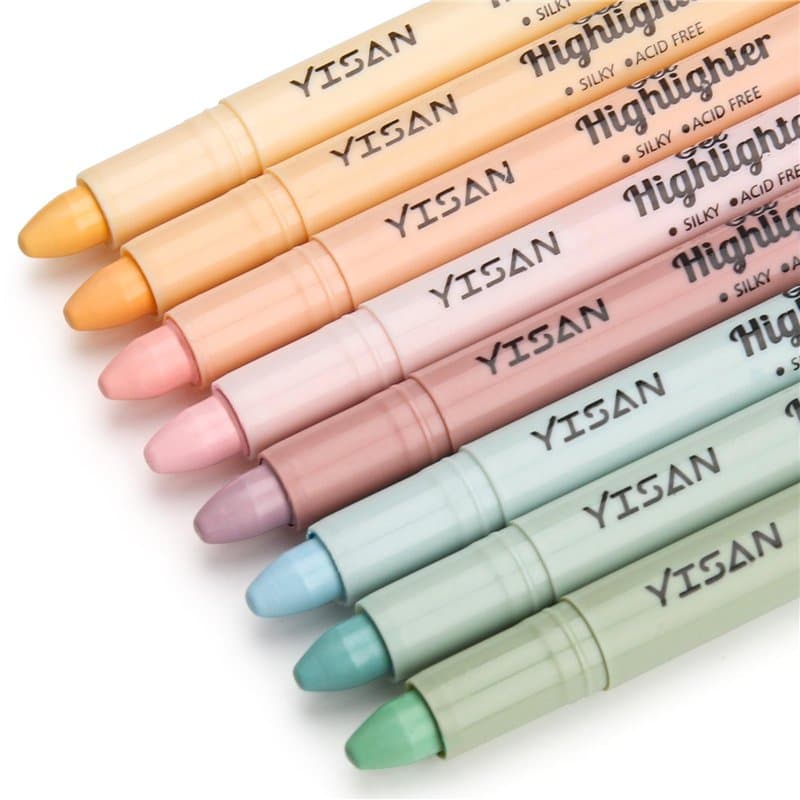 YISAN Surligneur Bible, surligneur sec, sans bavure, 8 couleurs pastel, 70627