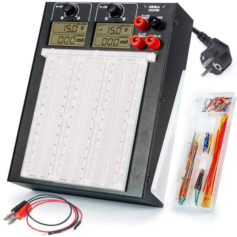 YIHUA 1502PBB Kit d'alimentation power supply pour planche à pain avec sortie DC + 15V -15V pour kit de Arduino composant, élect
