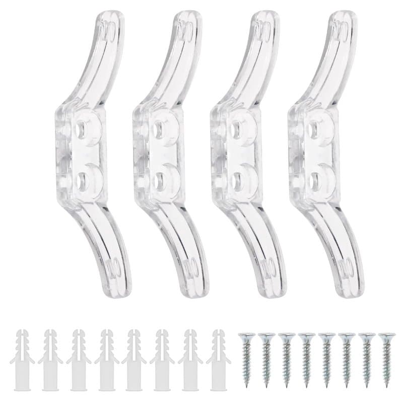 Create idea 10 Pièces Taquets de Cordon de Store Cordon Taquets Stores en Plastique Transparent Enrouleurs de Corde avec Vis pou