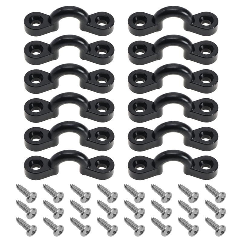 Be In Your Mind Lot de 12 boucles de pont de kayak en nylon avec 24 vis pour kayak canoë pièces de rechange