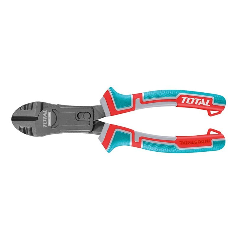 TOTAL - Pinces coupantes diagonales renforcées - 228mm - Pour fils, câbles, clous ou vis - Fortes et durables - Poignées ergonom