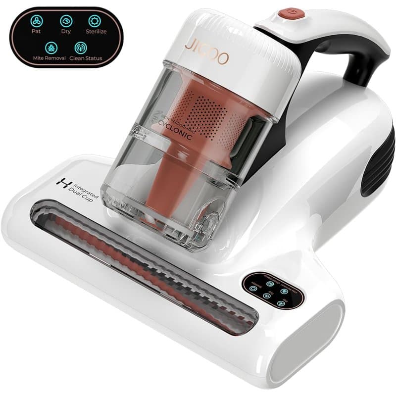 JIGOO J200 Aspirateur Anti acariens, Blanc, 500 W, 0.3 liters, 70 décibeles
