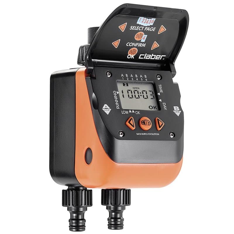 Claber Aquadue Duplo Evolution, programmateur arrosage Automatique à Deux Voies