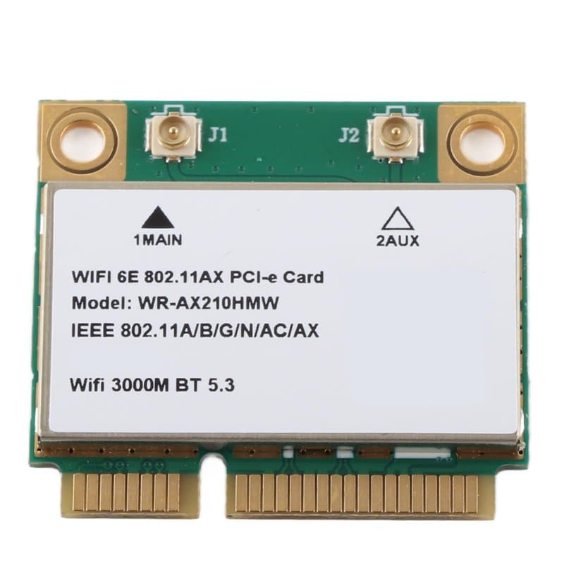 Carte WiFi AX210HMW, Module sans Fil Wi-FI 6E 5374M Extensible Jusqu'à 6 GHz MU-MIMO Carte Réseau Interne Tri-Bande avec Bluetoo