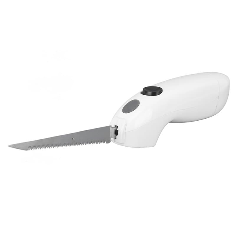 Couteau électrique pour Découper la Viande, la Volaille, Le Pain, Couteau électrique sans Fil Easy Slice, 2 Lames Dentelées en A