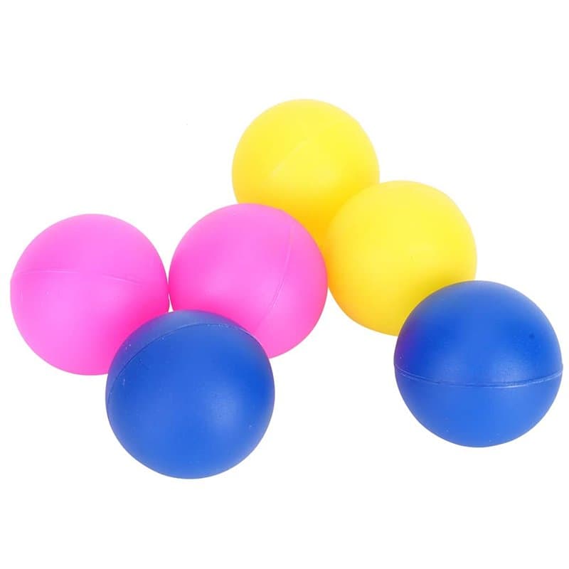 Shanrya Lot de 6 balles de Jeu en PVC - Décoration de Jeu pour la Maison - Accessoire de Raquette de Plage en Plein air (Rouge,
