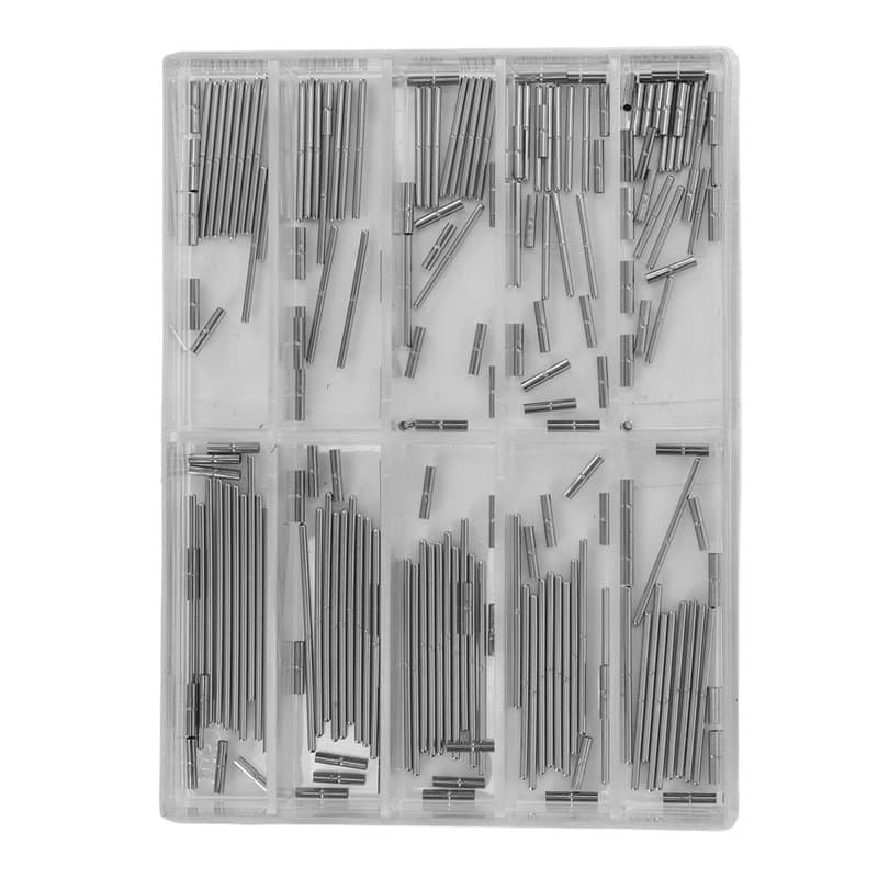 RTLR Goupille de Tube Crantée pour Montre, Kit d'assortiment de Pièces de Réparation, Goupille de Tube de Remplacement Portable