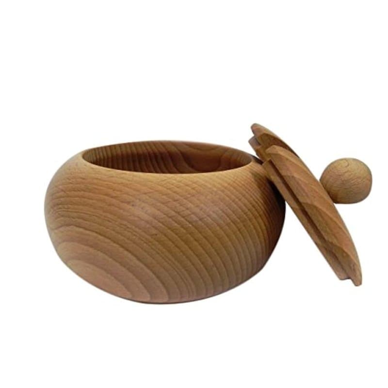 Sucrier en bois - Avec couvercle et cuillère - Idéal comme cadeau - Diamètre : 10 cm - C01