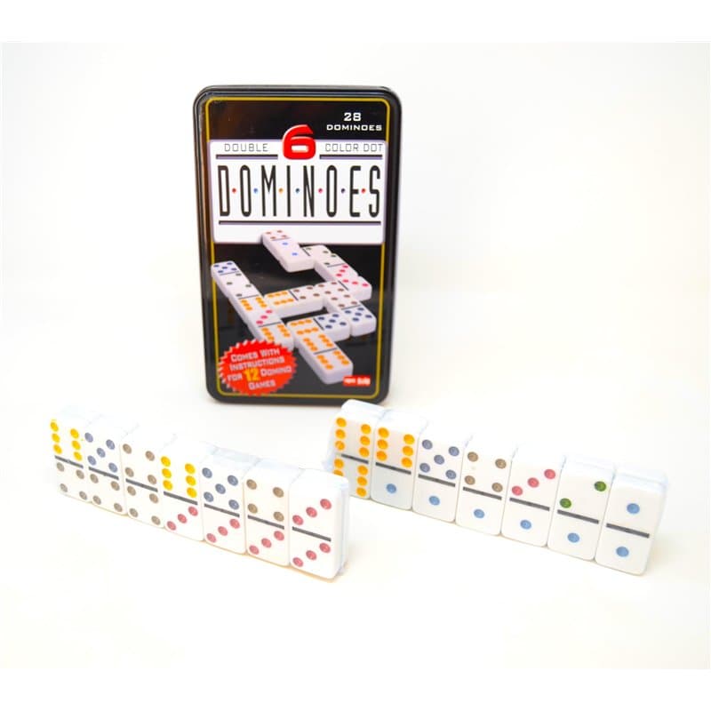 BETTER WITH FRIENDS Adultes Boîte de voyage portable avec 28 dominos 5 x 2,7 x 0,9 cm