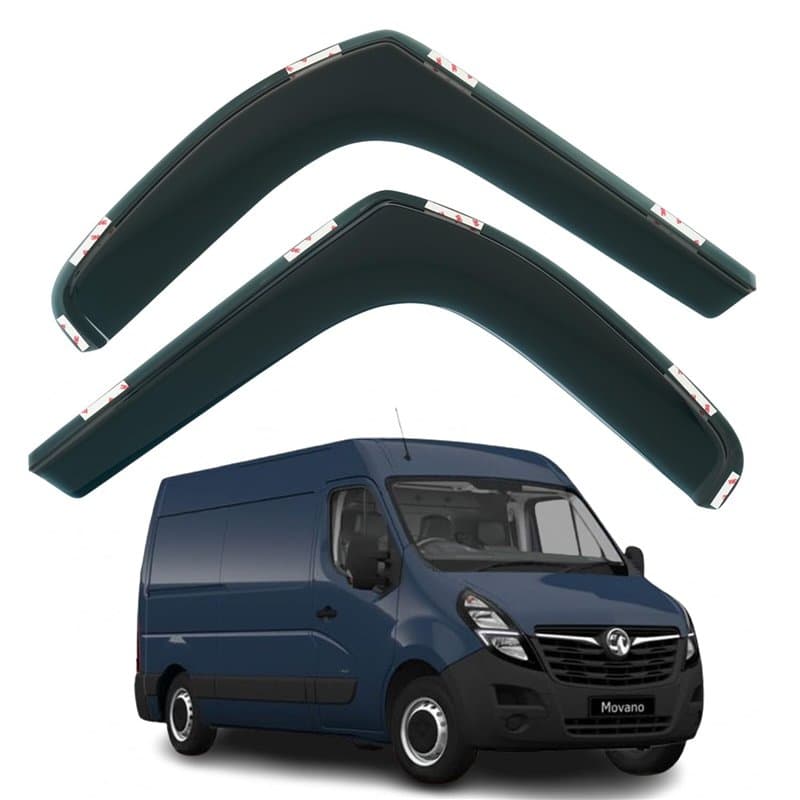 Lot de 2 déflecteurs d'air compatibles avec Renault Master, Nissan NV400 et Interstar, Opel Movano 2010, 2011, 2012, 2013, 2014,