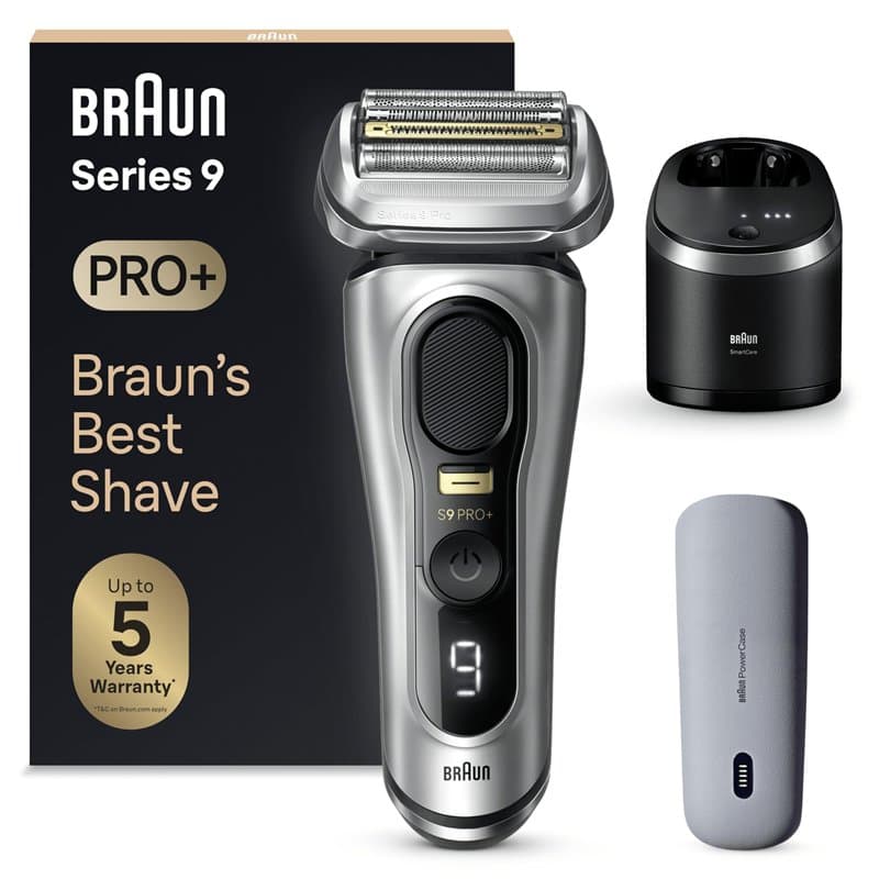 Braun Series 9 PRO+ 9577cc, Rasoir Électrique Pour Homme, 5 Éléments De Rasage, Tondeuse De Précision Intégrée, Station SmartCar