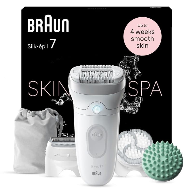 Braun Silk-épil 7 SkinSpa, Épilateur Avec Tête Large Pour Épilation Facile, Le Sabot Tondeuse Pour Les Zones Sensibles, Peau Dou
