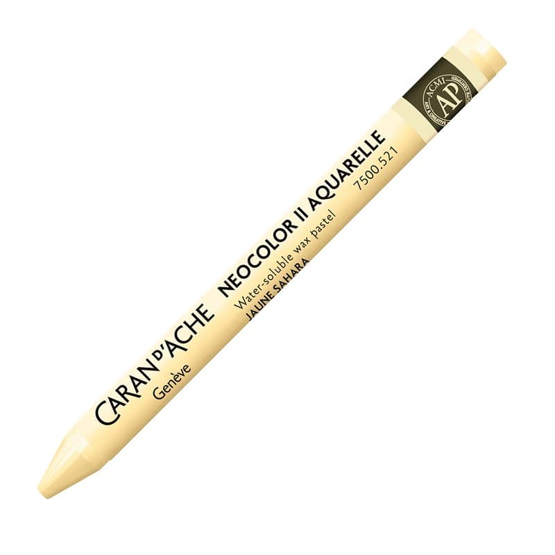 Caran d'Ache Neocolor II 521 Lot de 10 cires aquarellables pour papier, carton, verre, bois, cuir, pierre