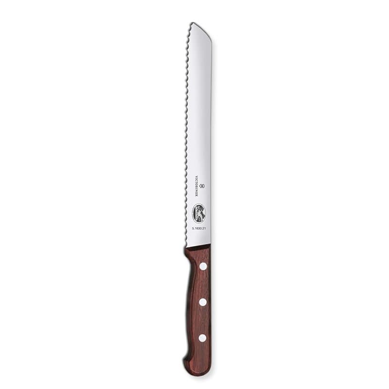 Victorinox Wood Couteau à Pain avec Coffret Cadeau, Bois D'Érable Modifié, Tranchant Denté, 21cm