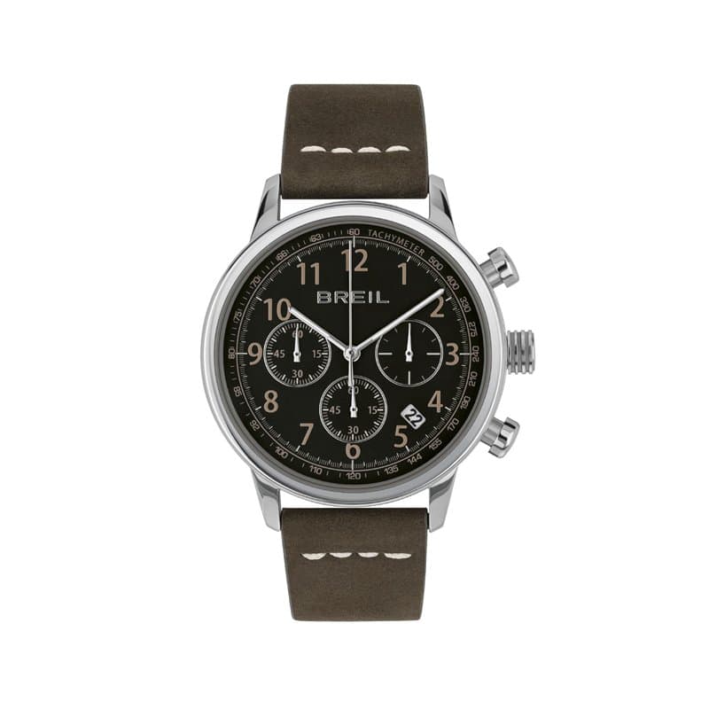 Breil Hommes Analogique Quartz Montre avec Bracelet en Cuir TW2060