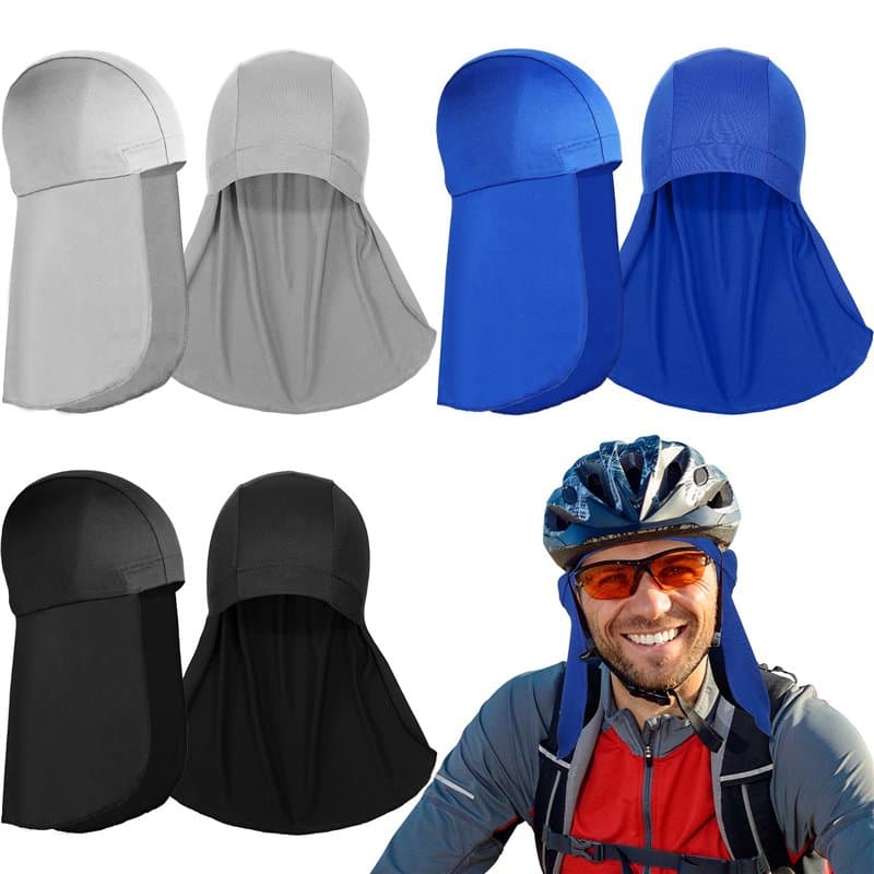 YATEICBC 3 Pièces Doublure de Casque avec Protège-Nuque, Bonnets de Crâne de Refroidissement Casquette Anti-Transpiration avec Q