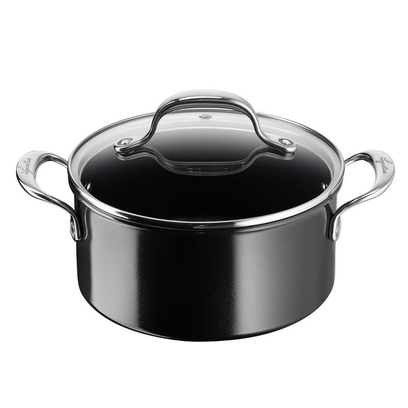 Lagostina Desideria Casserole de fond antiadhésive 24 cm avec revêtement en céramique pour chauffage rapide et cuisson uniforme,