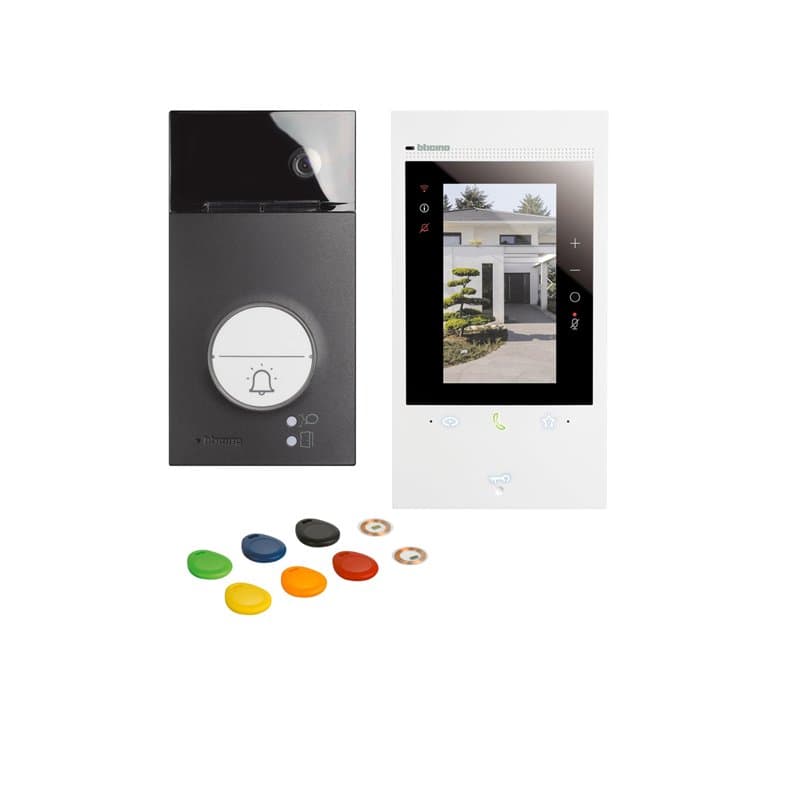 Bticino Interphone vidéo Interne connecté et Lieu extérieur, kit Classe 300EOS avec Netatmo, Installation Facile, Compatible ave