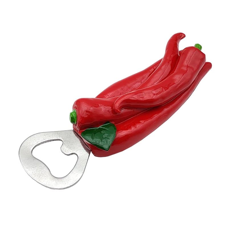Aimant 3D Tire-bouchon décapsuleur pour réfrigérateur vintage piment, aimant réfrigérateur, décoration cornet porte-bonheur napo