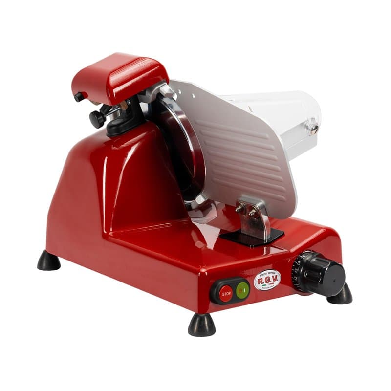 RGV Special Edition 20 Trancheuse à charcuterie, fabriquée en Italie, lame Ø 200 mm, aluminium, rouge