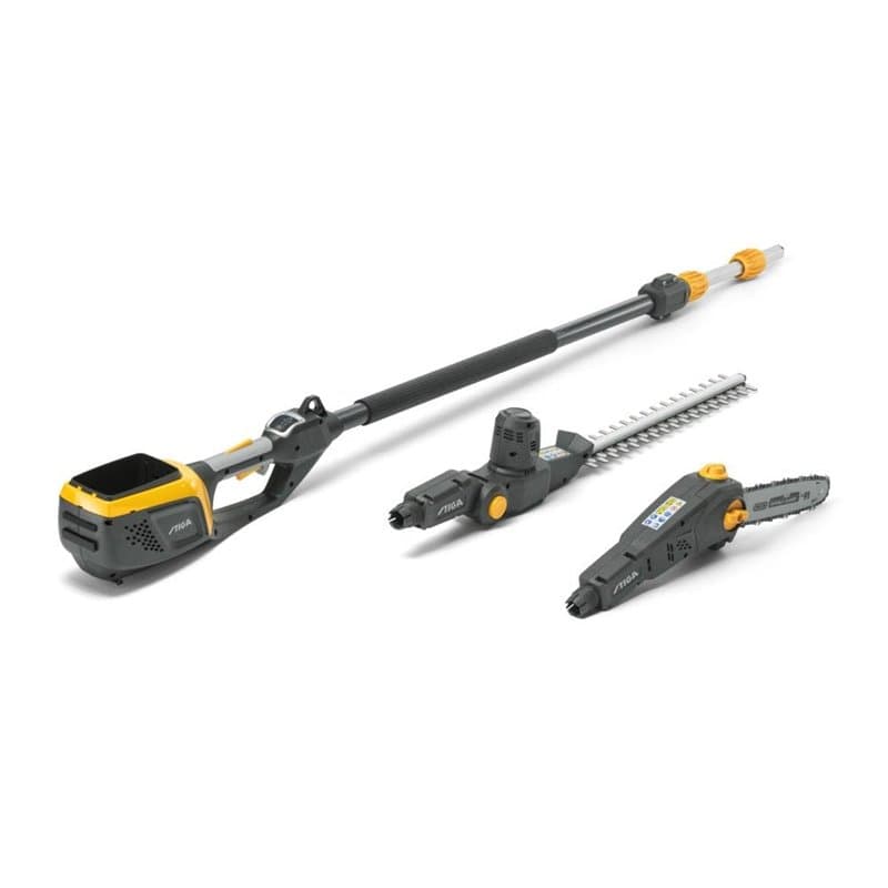STIGA MT 500e outil multifonction sur batterie: taille-haie & élagueuse, lame 46 cm, manche télescopique 75 cm, Batterie 48V 2Ah
