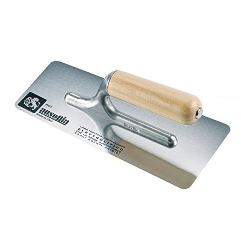 AUSONIA - TALOCHE avec Lame en Acier INOX TRAPÉZOÏDALE27X11 À Bords ARRONDIS, avec Fourche en Alliage D’Aluminium ET Manche en B