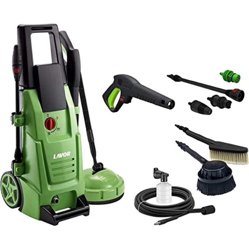 Lavor Haute Pression LAVOR NJ Plus 145 WPS avec Programmes de Lavege et Brosse Fixe, Brosse Rotative, Accessoire pour Nettoyage
