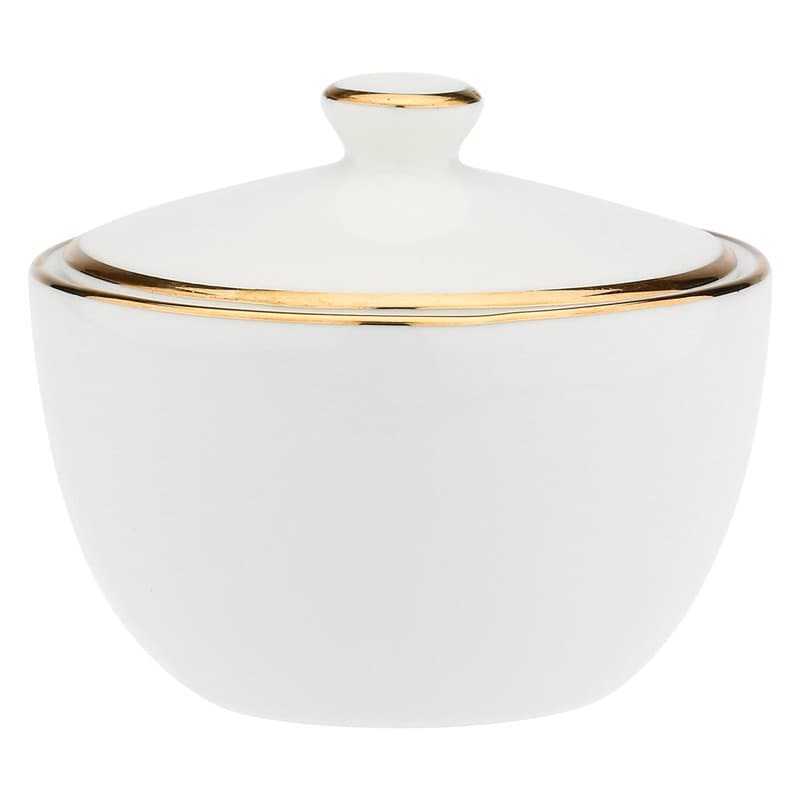 LA PORCELLANA BIANCA - Sucrier en porcelaine, diamètre 10 cm, hauteur 7,3 cm, collection Majesté
